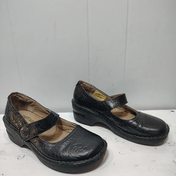 Eastland Tansy Embossed Leather Mary Jane Shoes Black Size 6.5 - Picture 7 of 7